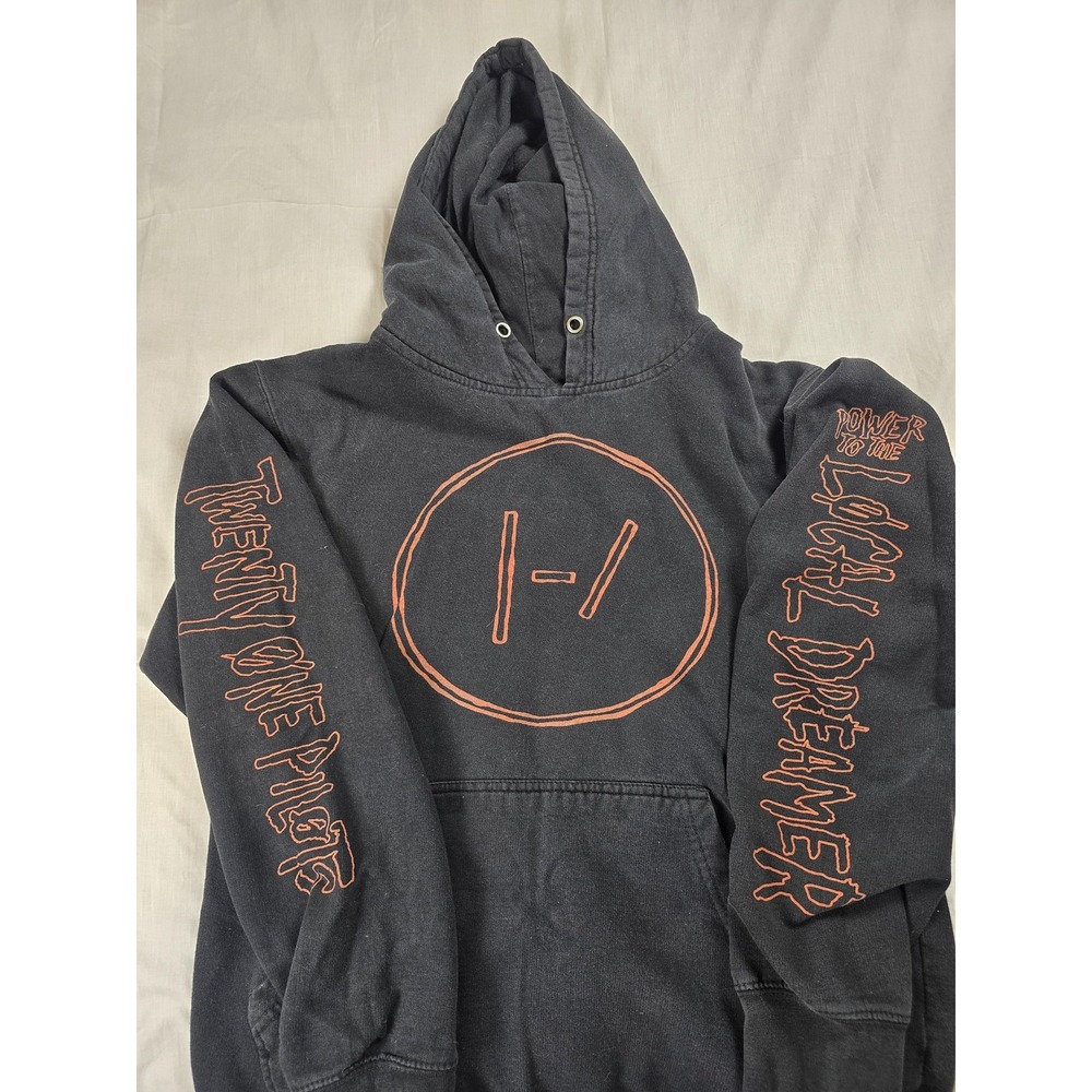 Twenty One Pilots Hoodie Mens Medium Black Local Dreamer Graphic Pullover Fleece